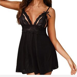 Sexy Lingerie Women Lady Babydoll Lace Teddy Nightwear Sleepwear Dress Plus Size